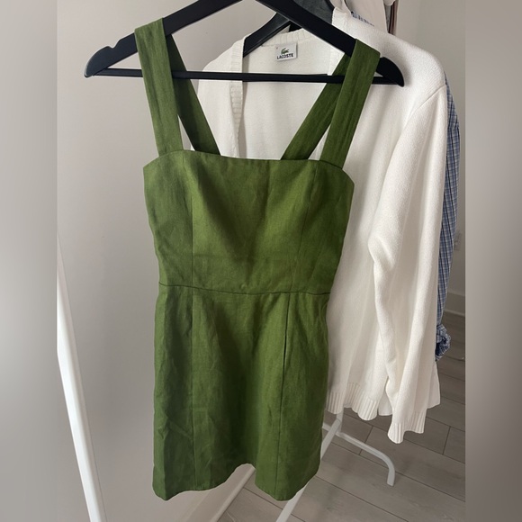 Reformation linen green mini dress - Picture 2 of 4